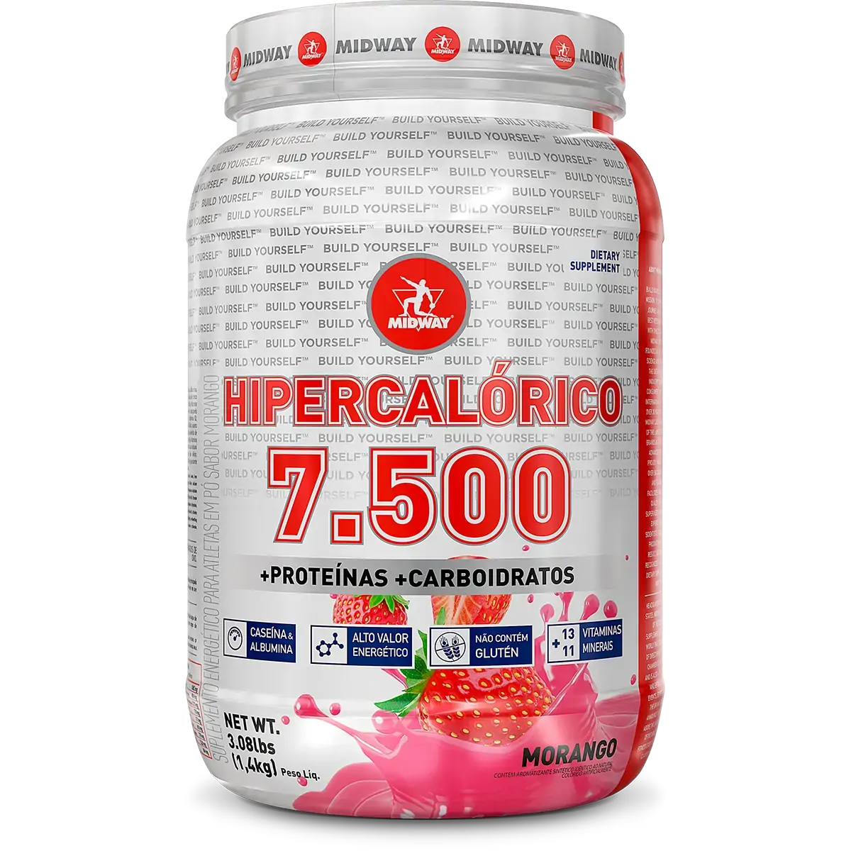 Esportivo Midway Hipercalórico 7500 Pote Pó 1400 Gramas