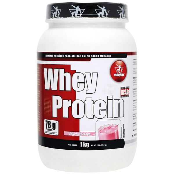 Esportivo Midway Whey Protein Pote Pó 1000 Gramas