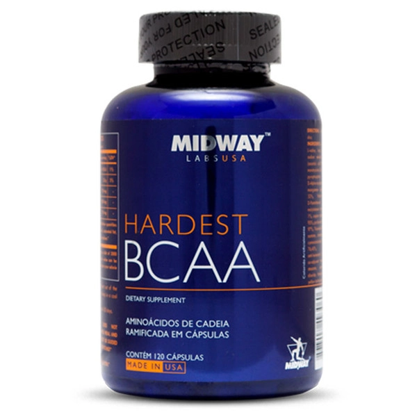 Esportivo Midway Hardest Bcaa Pote 120 Cápsulas