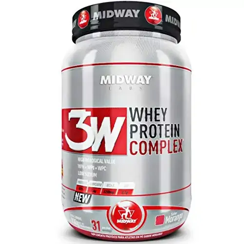 3w Whey Protein 930g Morango Midway
