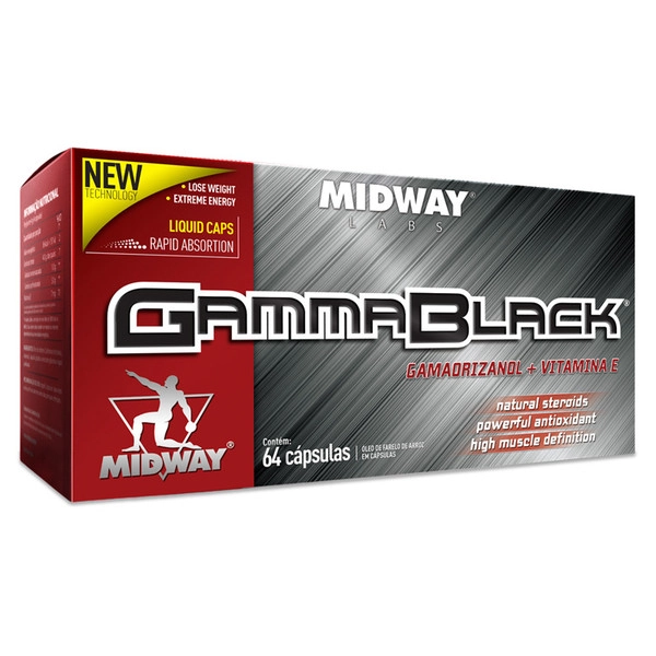 Esportivo Midway Gamma Black Caixa 64 Cápsulas