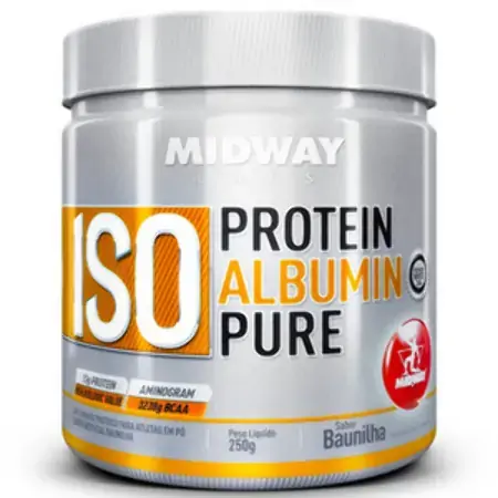 Esportivo Midway Iso Protein Albumin Pure Pote Pó 250 Gramas