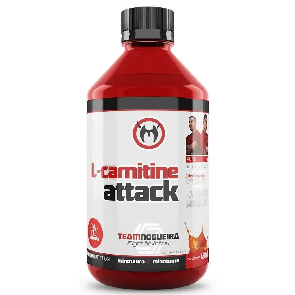 Midway Emagrecedor L Carnitine 480ml Attack Tangerina Mino Tauro Arcom S.a