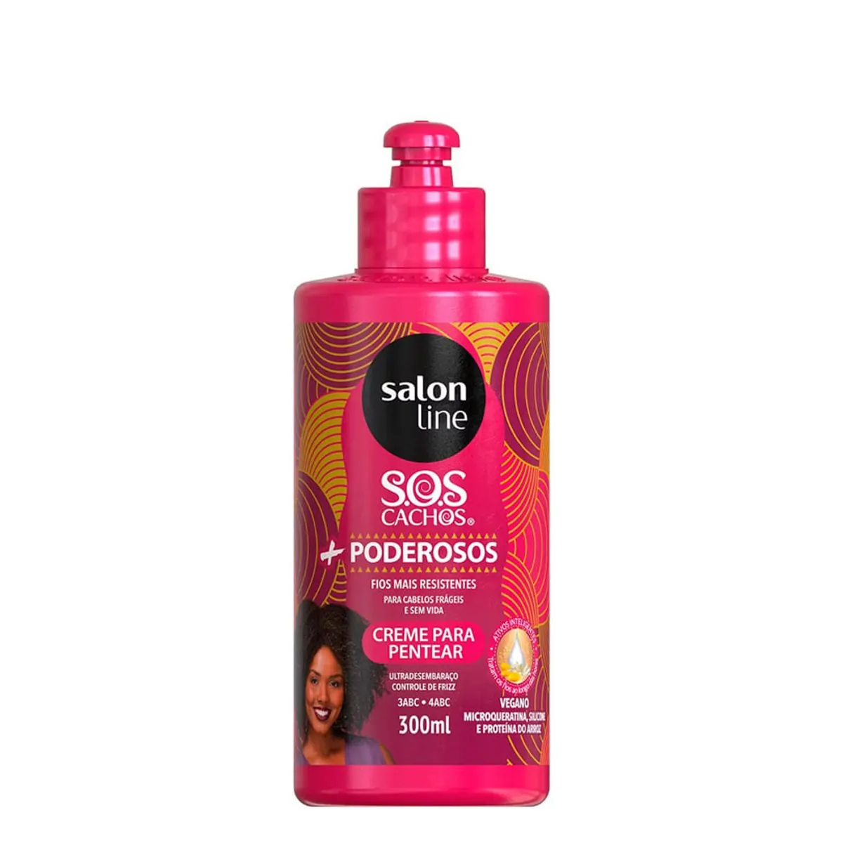 Creme para Pentear SOS Cachos + Poderosos 3 a 4ABC Salon Line 300ml