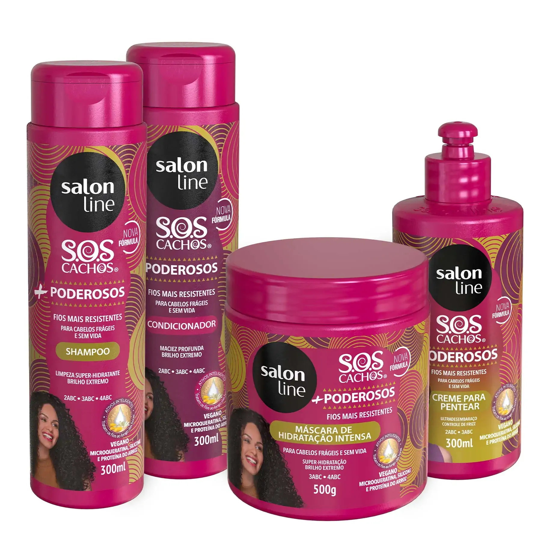 Kit SOS Cachos + Poderosos com Máscara 2 a 3ABC Salon Line