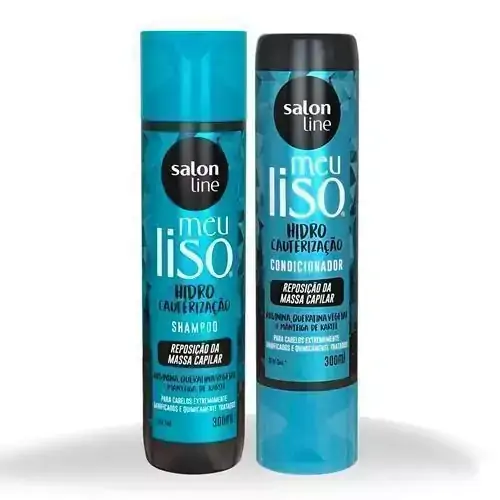 Kit Shampoo e Condicionador Meu Liso Hidro Cauterização Salon Line