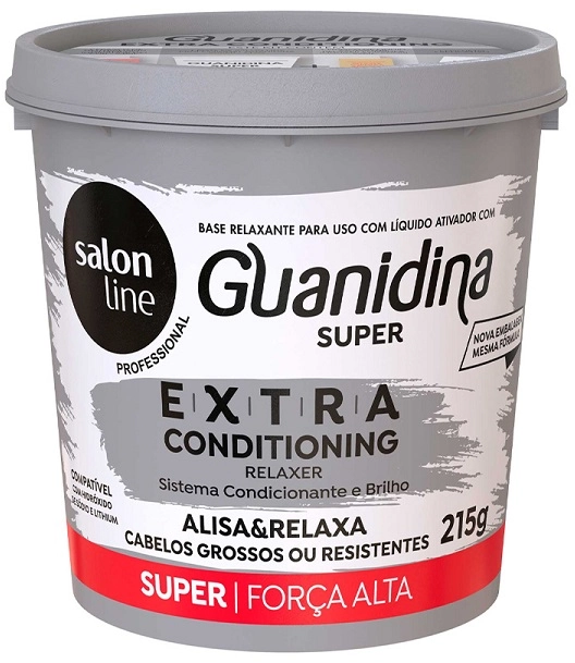 Guanidina Extra Conditioning Relaxer Alisa e Relaxa Salon Line 215gr