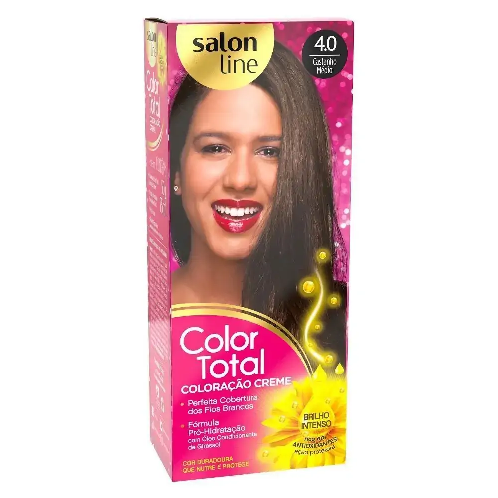 Coloração creme Color Total 4.0 Castanho Medio Salon Line
