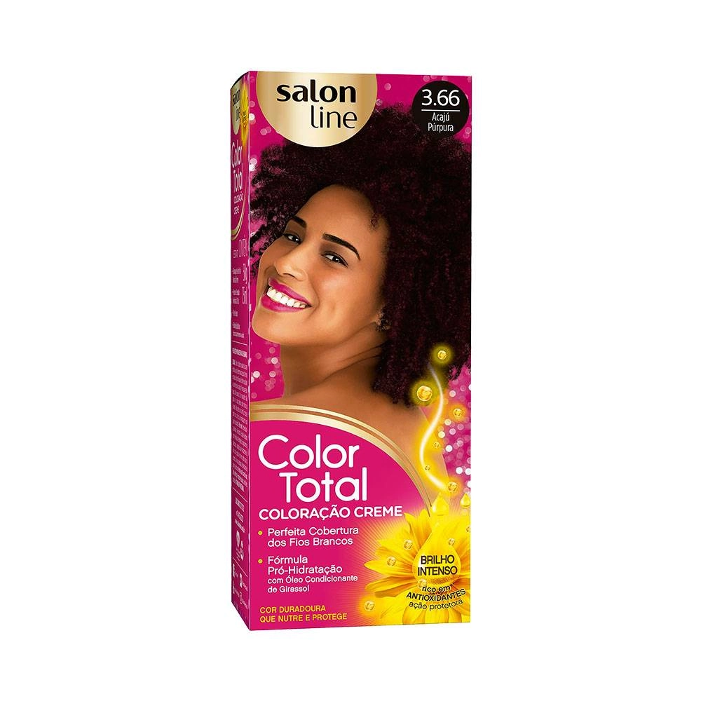 Coloração creme Color Total 3.66 Acaju Purpura Salon Line