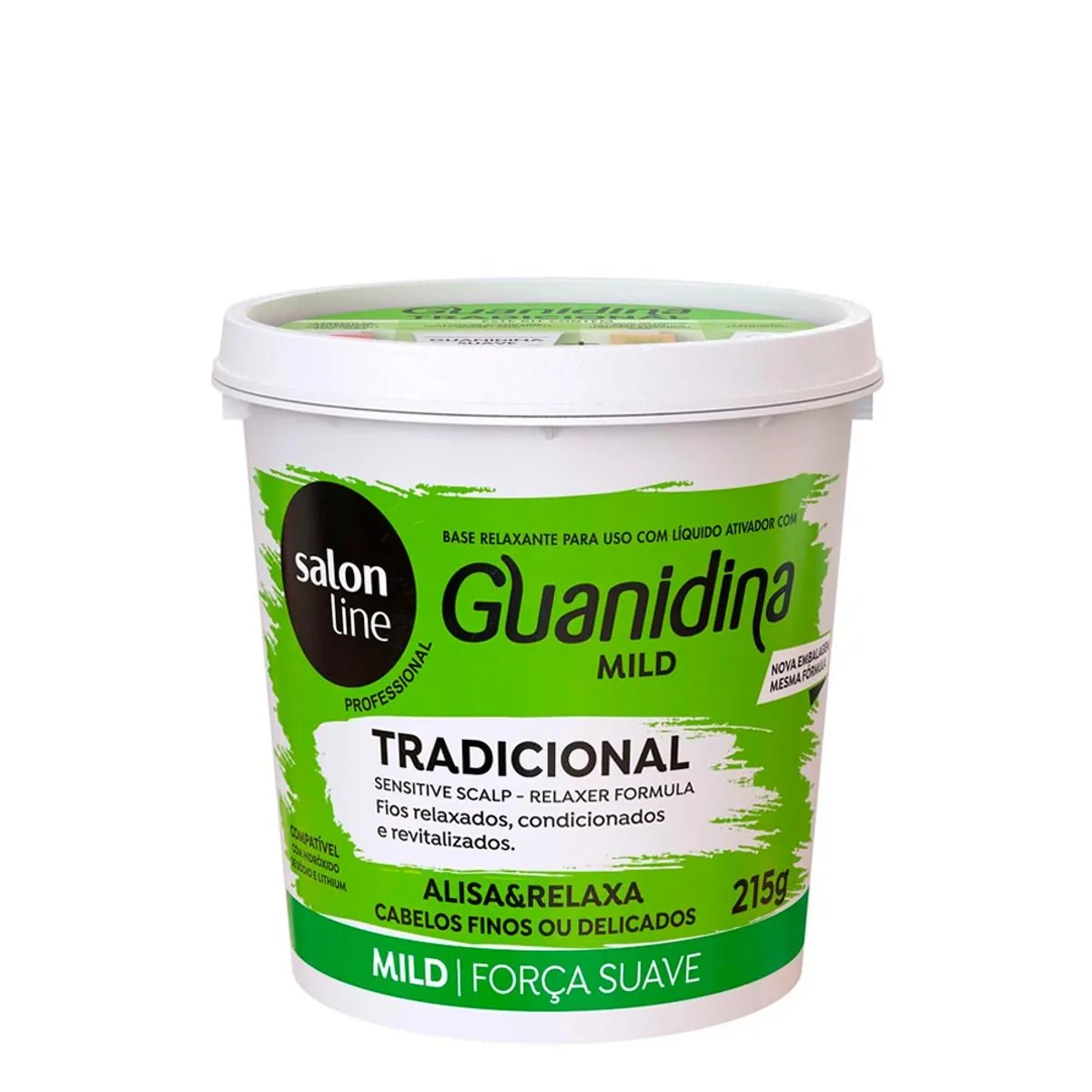 Guanidina Tradicional Mild Alisa e Relaxa Salon Line 215gr