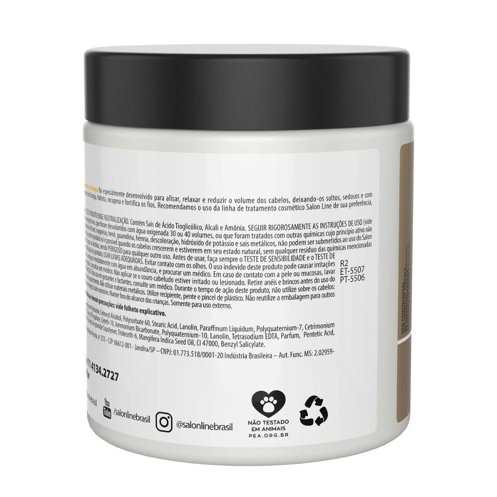 Creme Alisante Óleo Semente de Manga Forte Salon Line 500gr