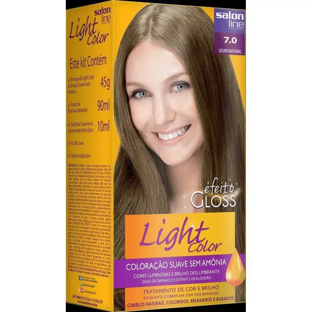 Tintura Light Color Salon Line 7.0 Louro Claro