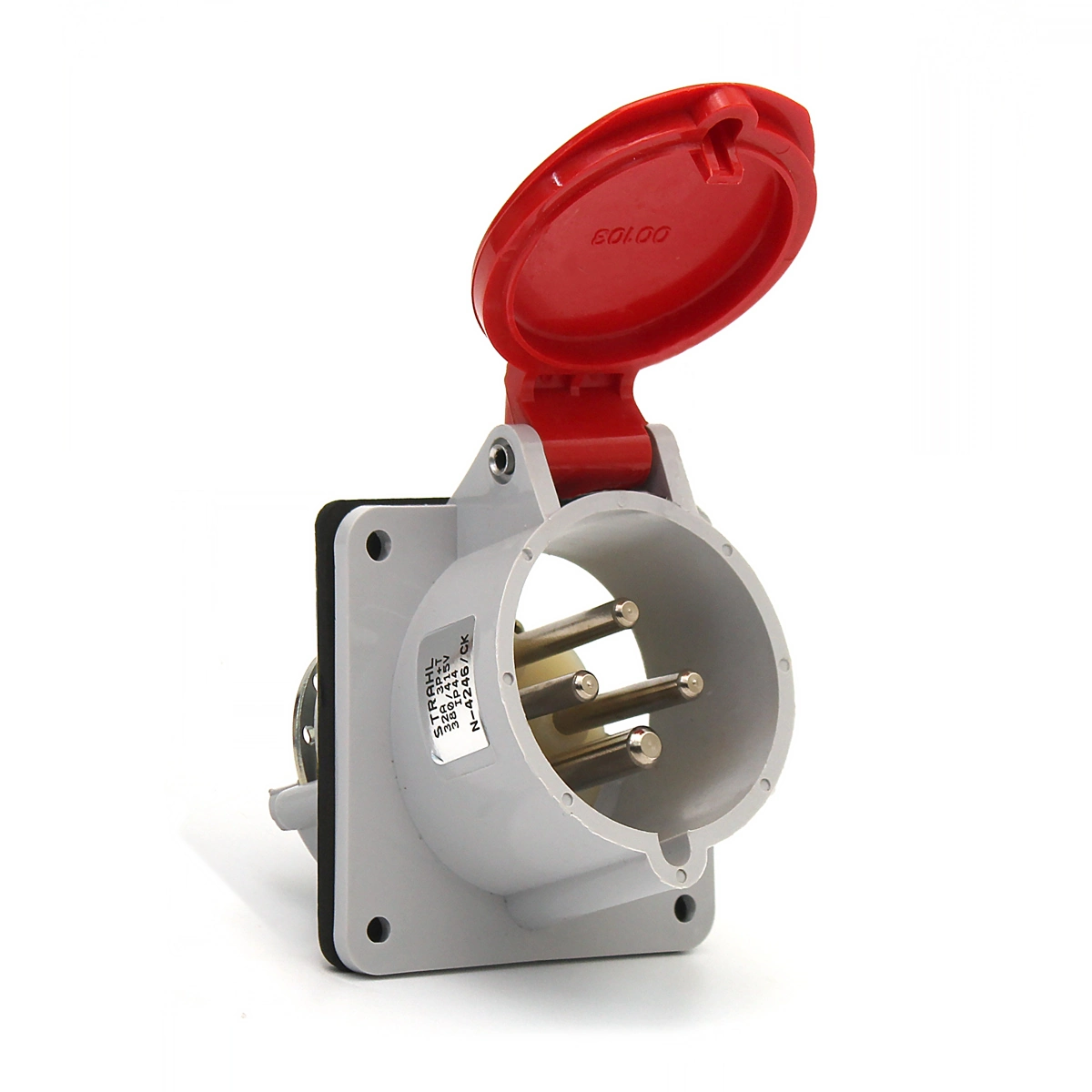 Tomada Negativa De Embutir Linha Cekton Ip44 Strahl 4(3p+t) 32a 380/415v