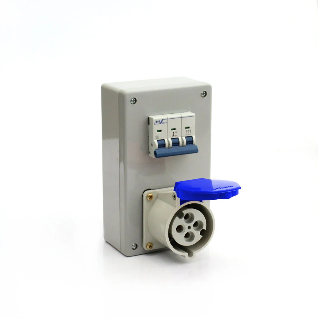 Caixa C/ Tomada E Disjuntor 3p+t 32a 220/240v Strahl Cd-4249