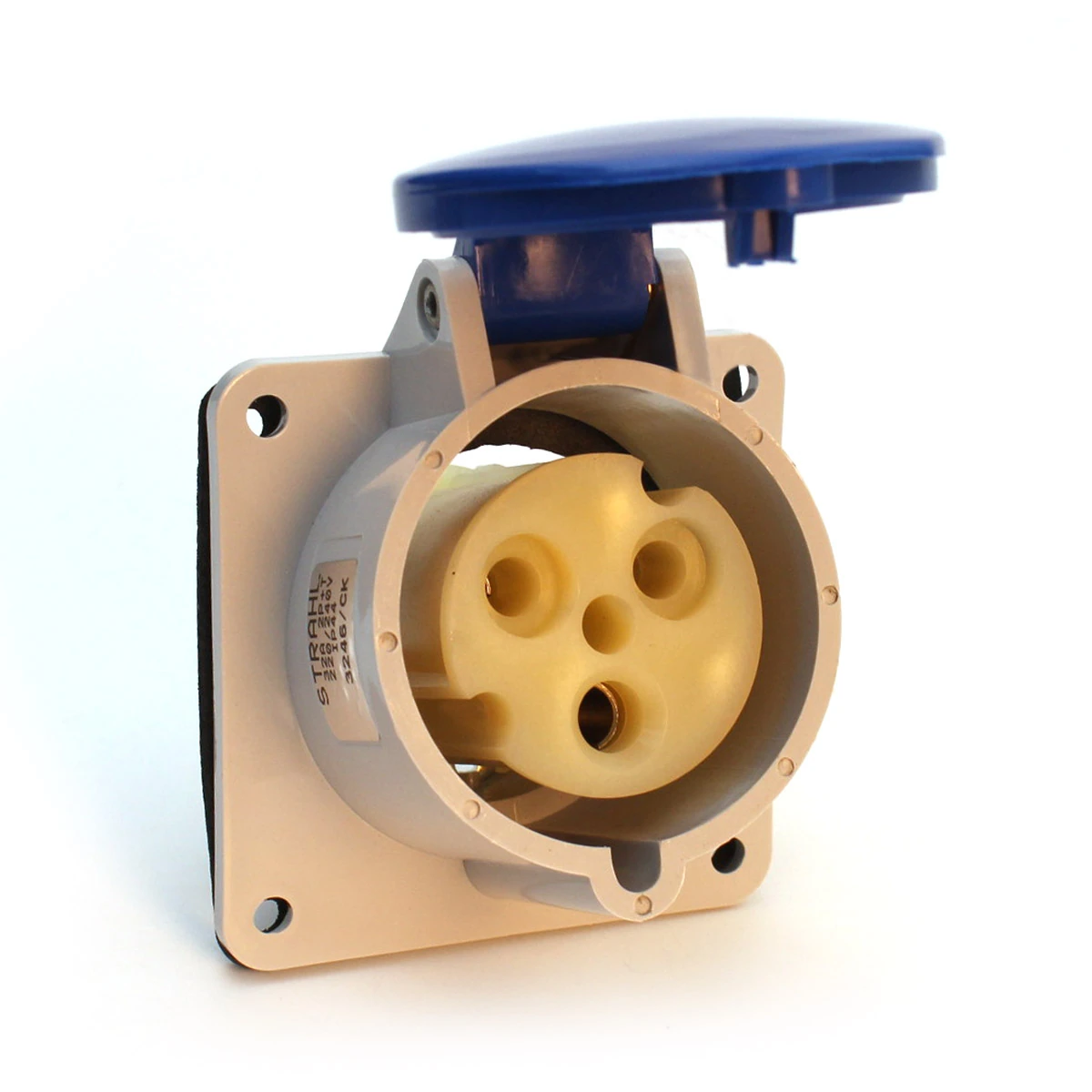 Tomada Industrial De Embutir Linha Cekton Ip44 Strahl 3 (2p+t) 32a 200/250v