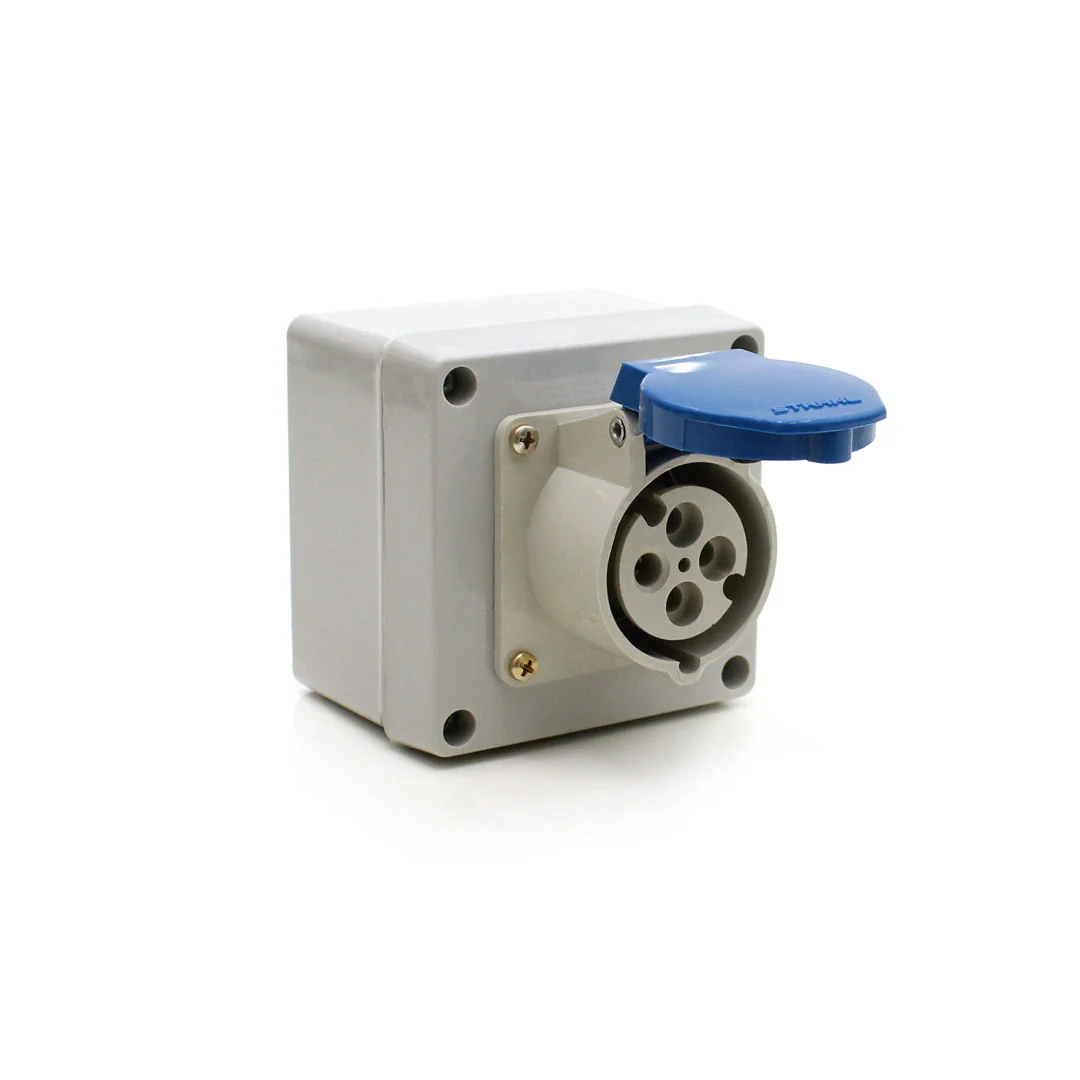 Caixa Com Tomada Industrial 3p+t 16a 220/240v Strahl Sd-3549