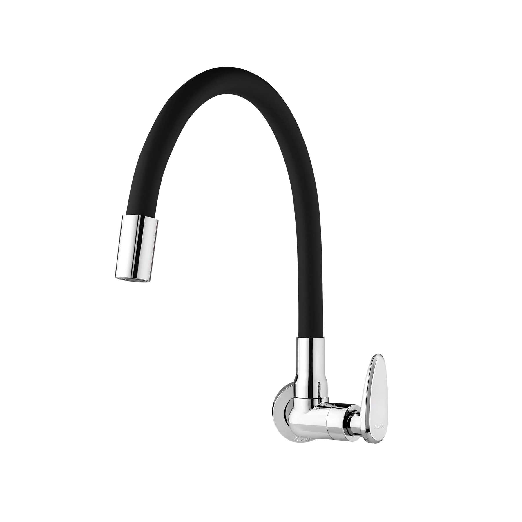 Torneira para Parede de Cozinha Bica Alta Preta Allure Mouve Viqua