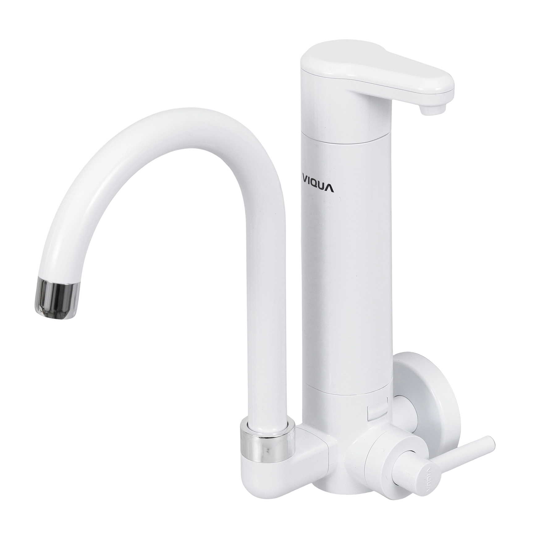 Torneira com Filtro de Parede para Cozinha com Bica Alta Branca Lagune Vitalité Viqua