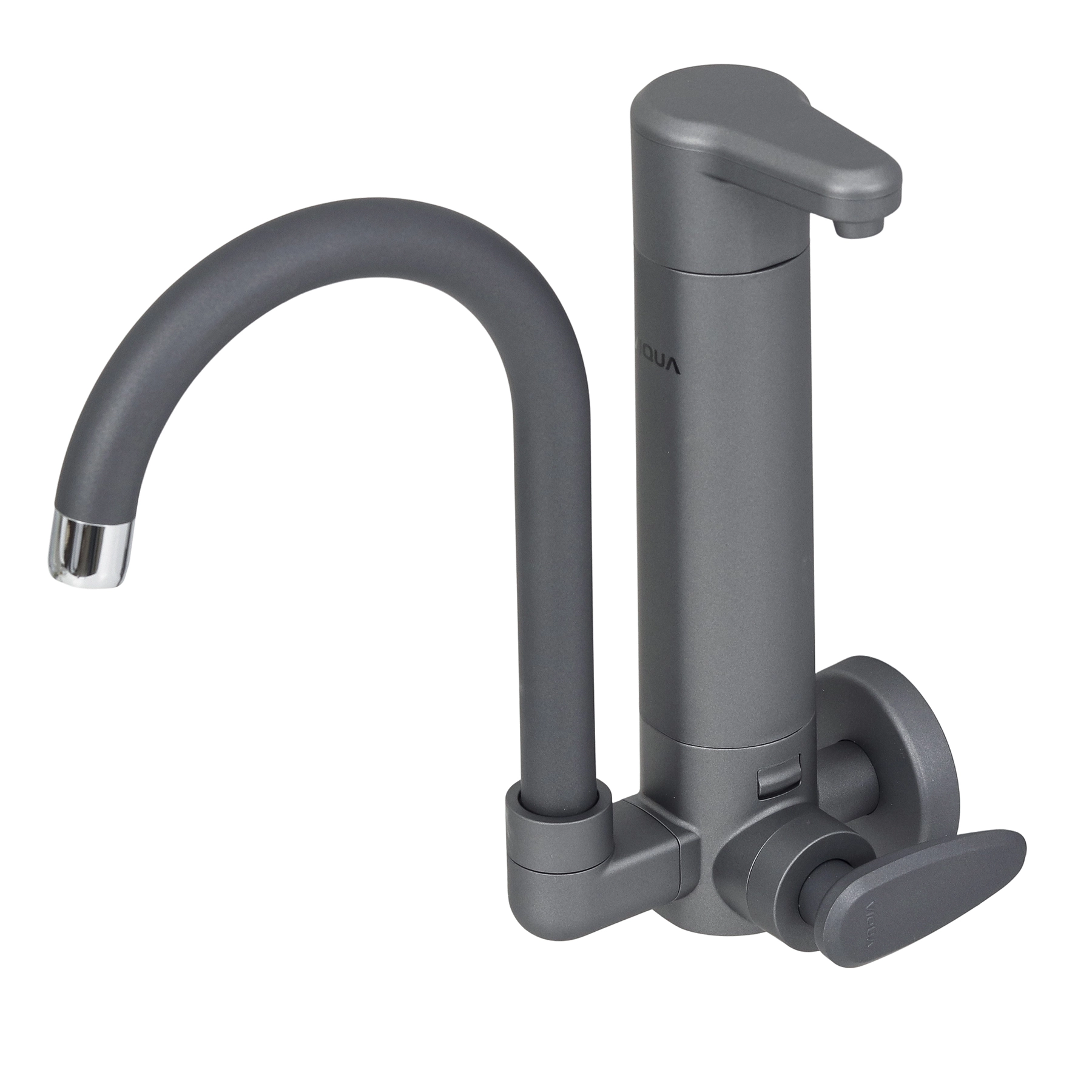 Torneira com Filtro de Parede para Cozinha com Bica Alta Cinza Fosca Allure Vitalité Viqua
