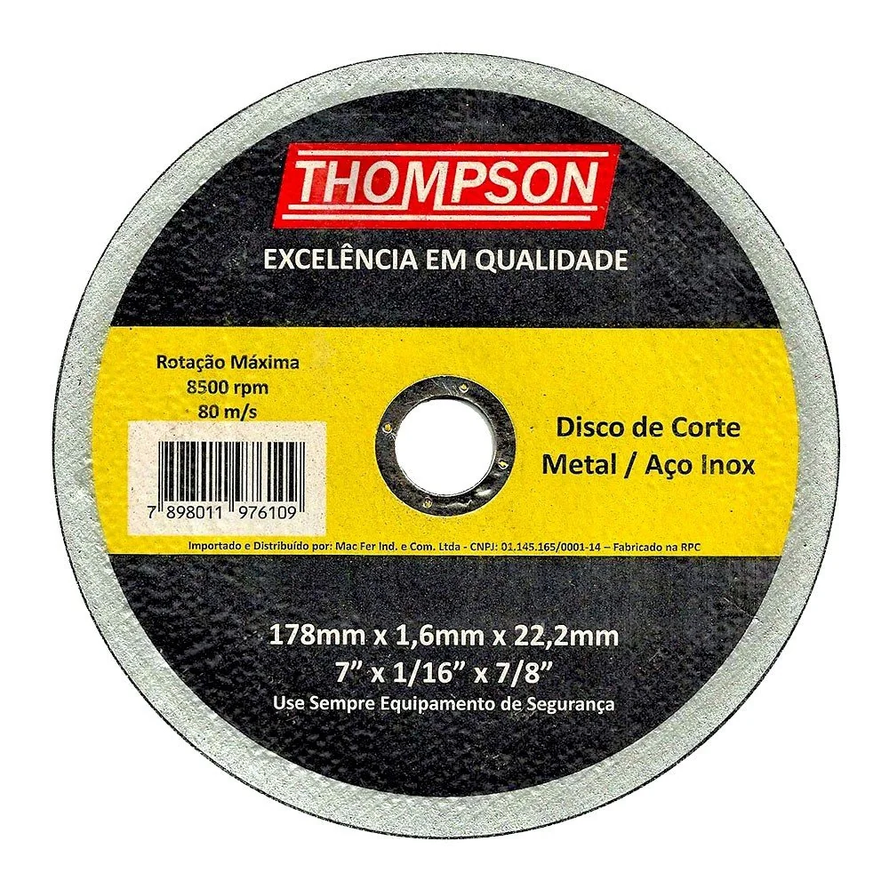 Disco Corte 7 Inox Thompson