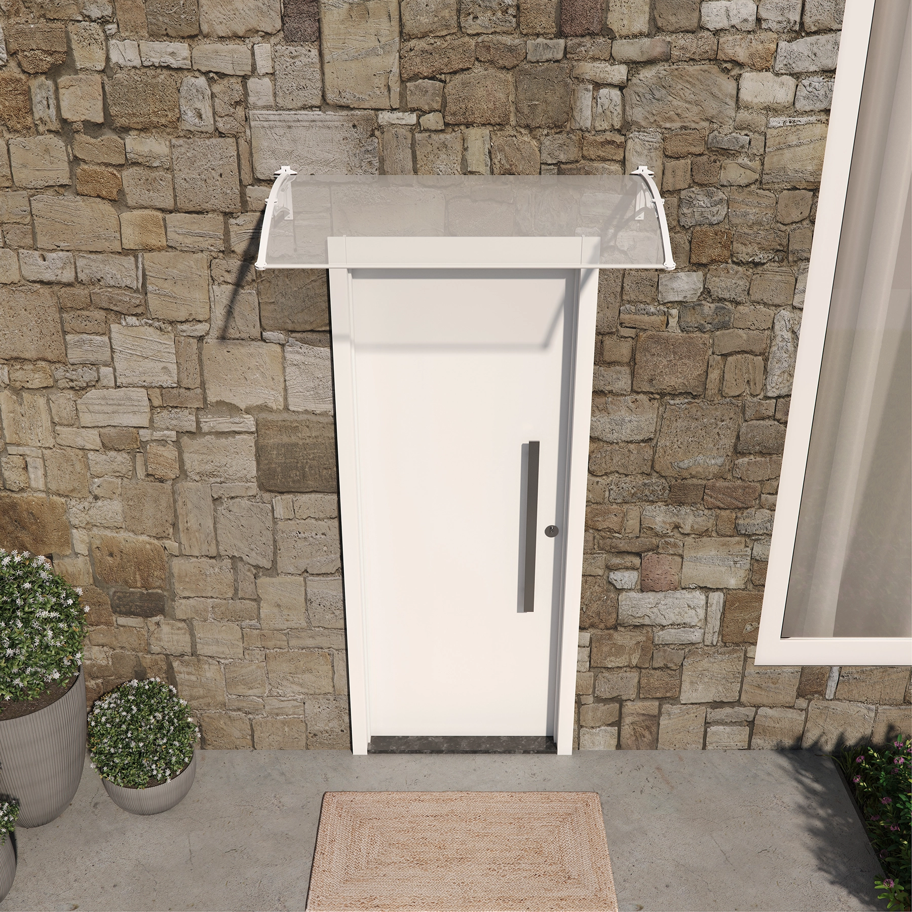 Toldo Fixo Poliestireno 80x60cm Branco Grifit