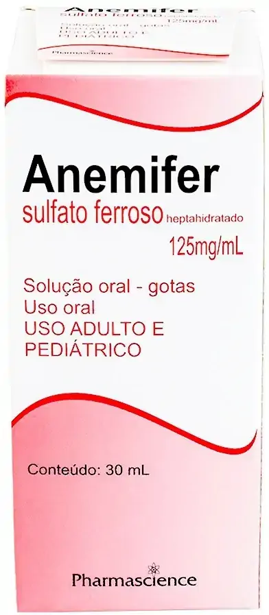 Anemifer 125mg/ml Pharmascience Caixa 30ml Gotas