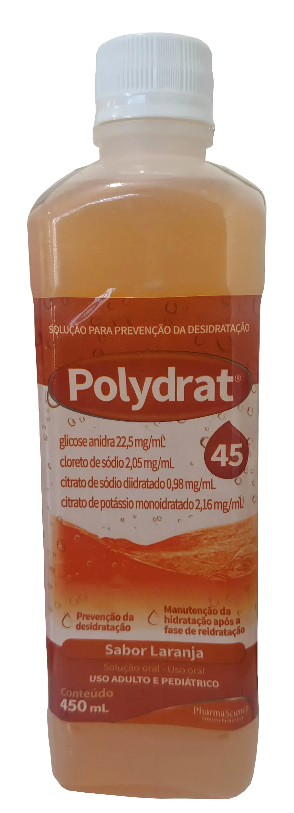 Polydrat 45 Laranja 2,05mg 2,16mg 0,98mg 22,5mg/ml 450ml