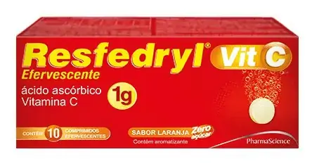 Vitamina Resfedryl Vit C 1g C/10 Comp Pharm