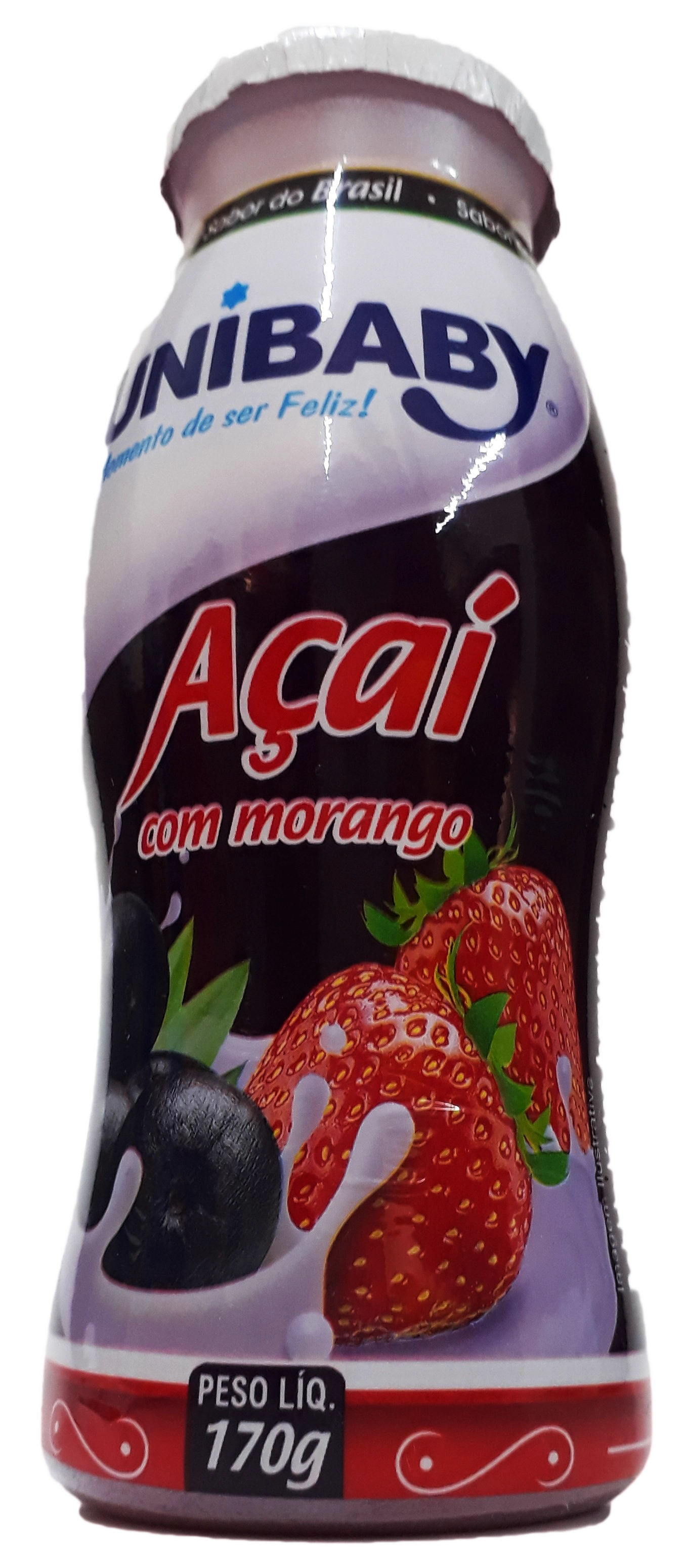 Bebida Lactea Garrafa Unibaby Acai Com Morango 170g