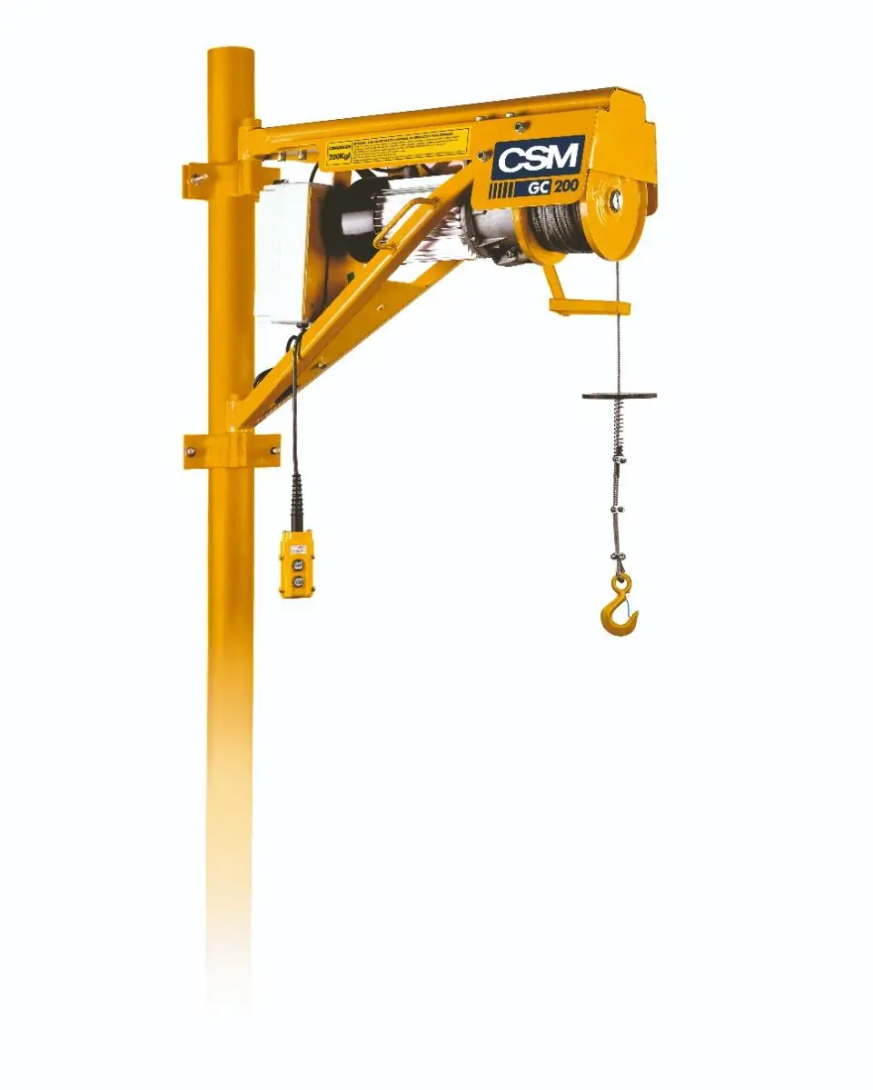 Guincho de Coluna Elétrico CSM GC 200 KGF Trifásico sem Caçamba