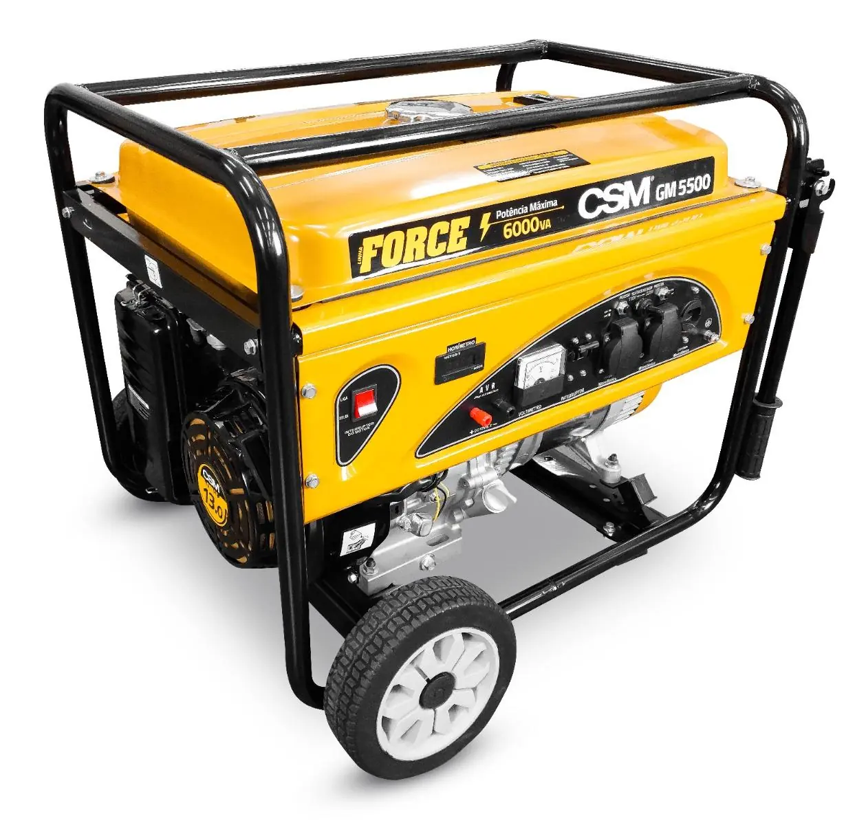 Gerador de Energia à Gasolina Portátil CSM 6,0 KVA 11 HP 4 Tempos Mono GM 5500 110/220V