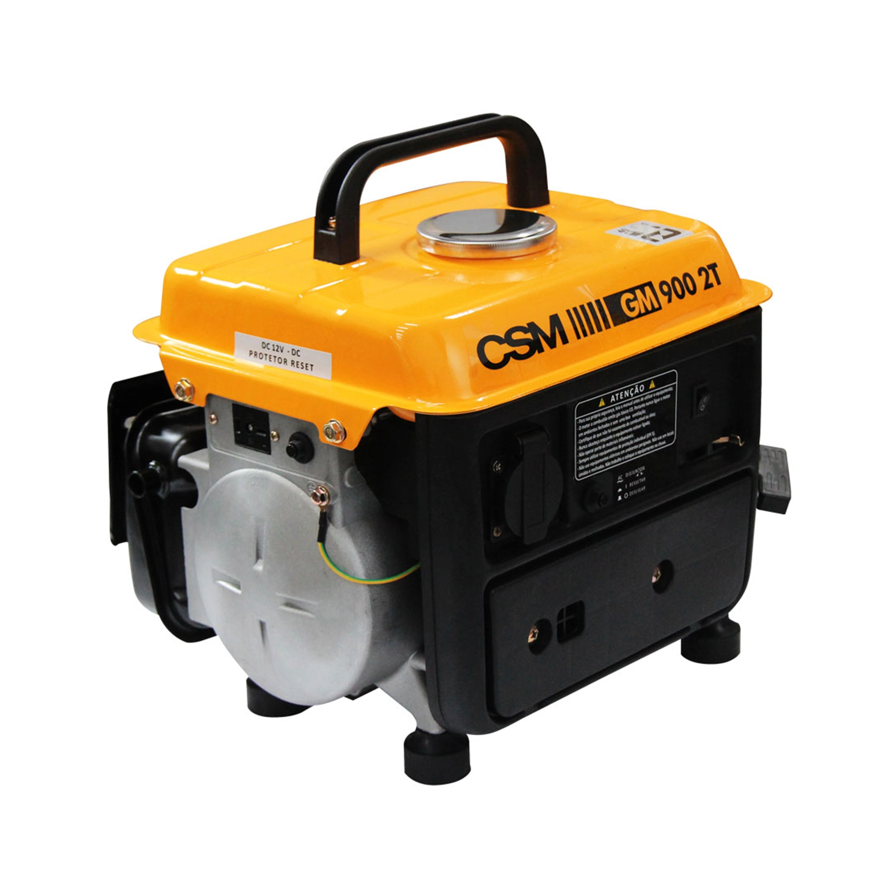 Gerador de Energia à Gasolina 0,9Kva Partida Manual Motor 2,50HP 2T 4L GM900 127V (110V) CSM