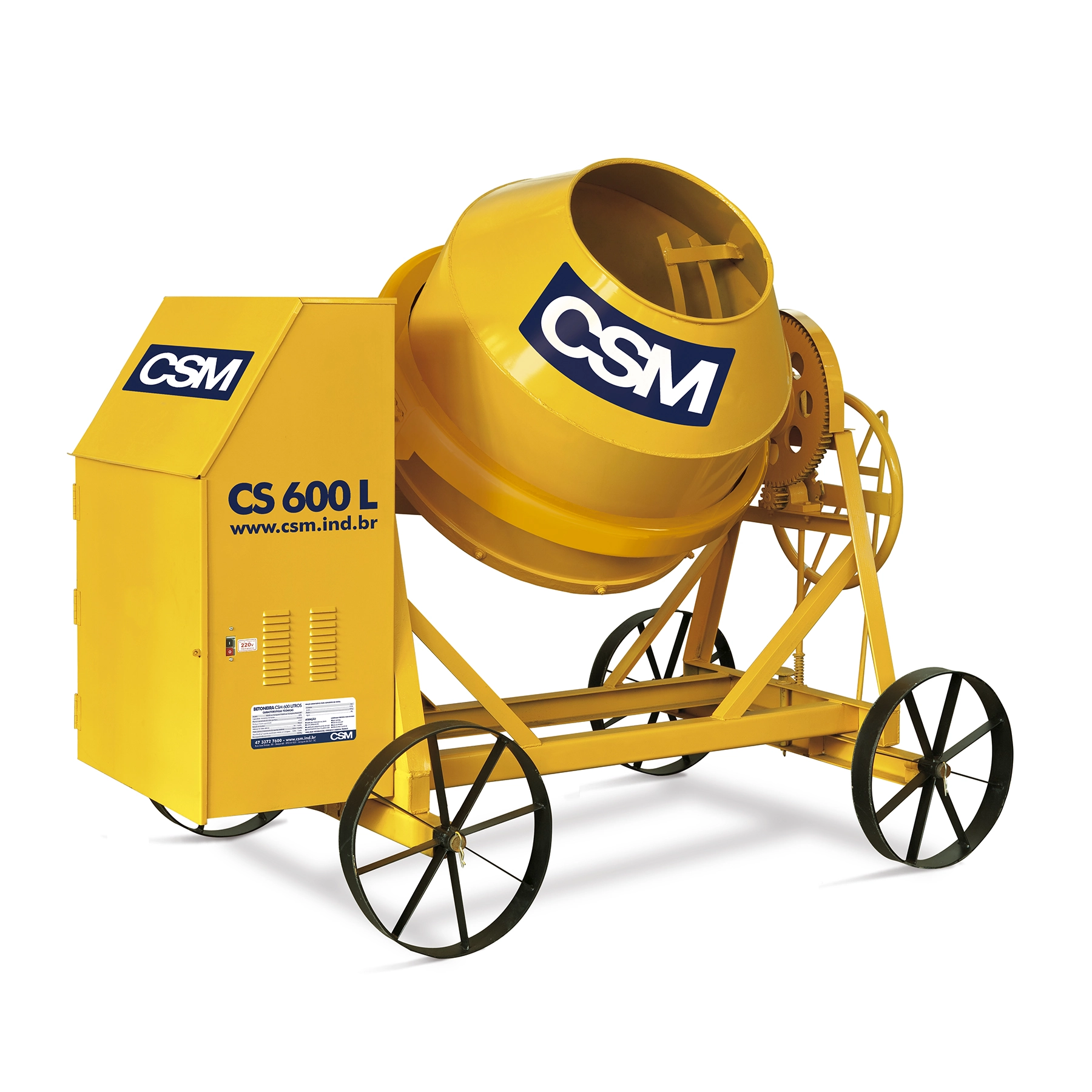 Betoneira Cs 600L Trifásico 220|380V sem Carregador CSM