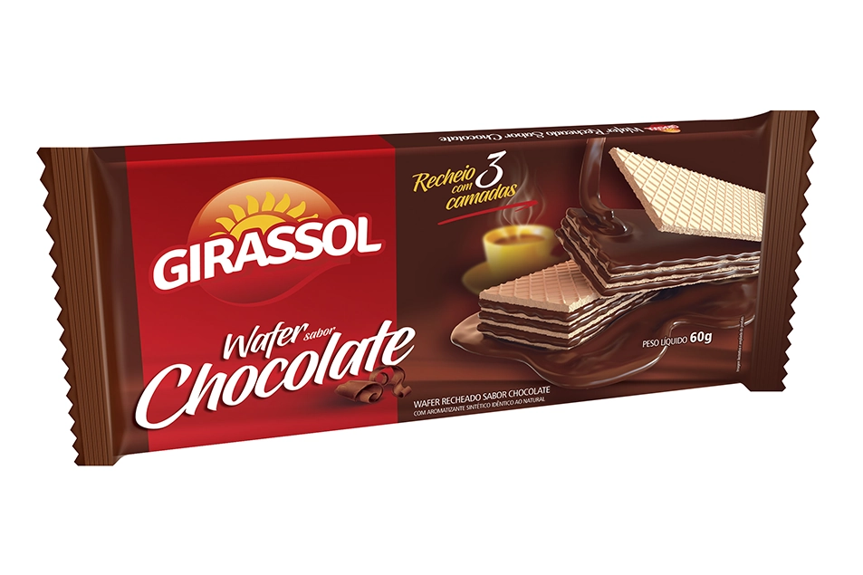 Wafer Girassol 60g Choc