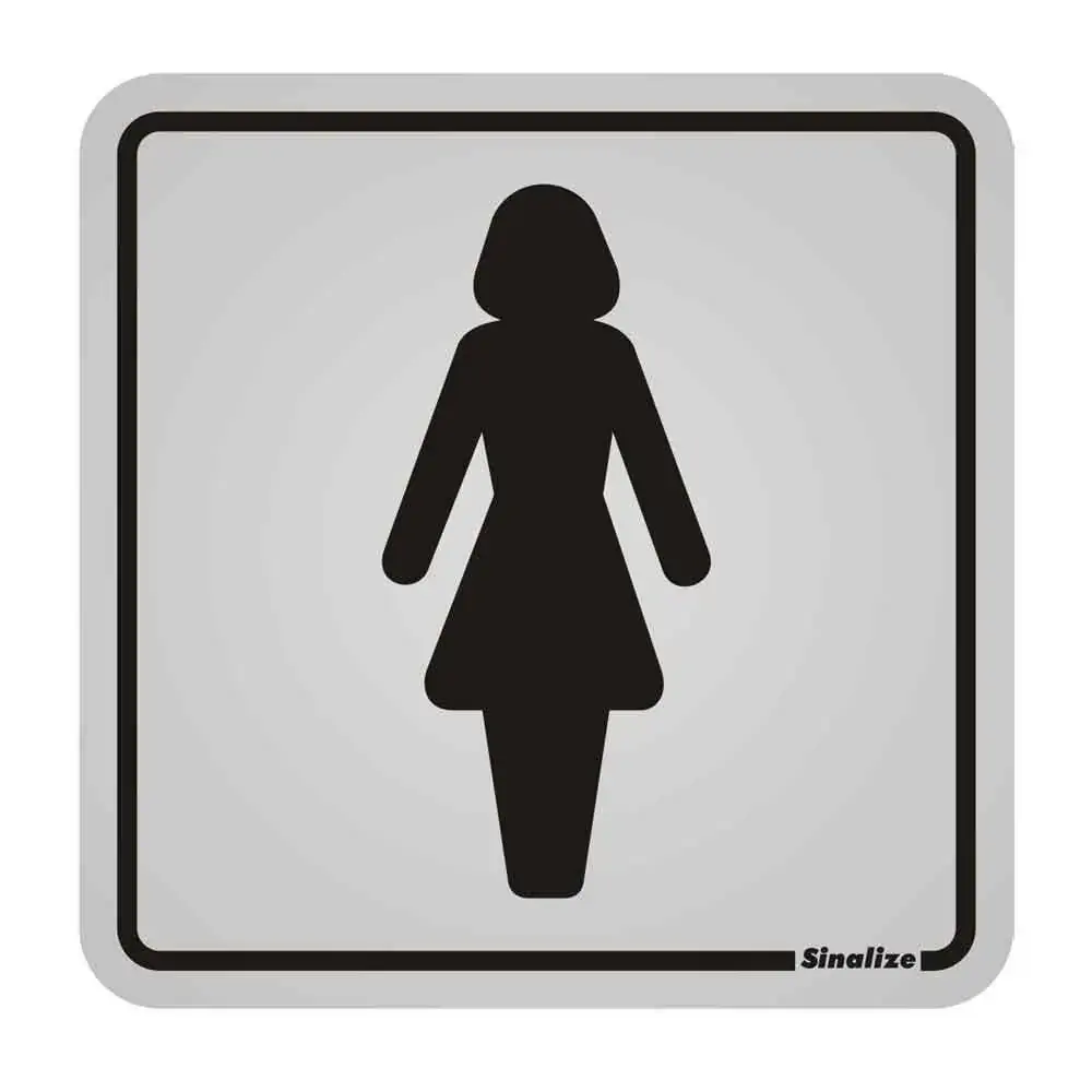 Placa Em Alumi 12x12 Cm Sanit.feminino / 1 Volu