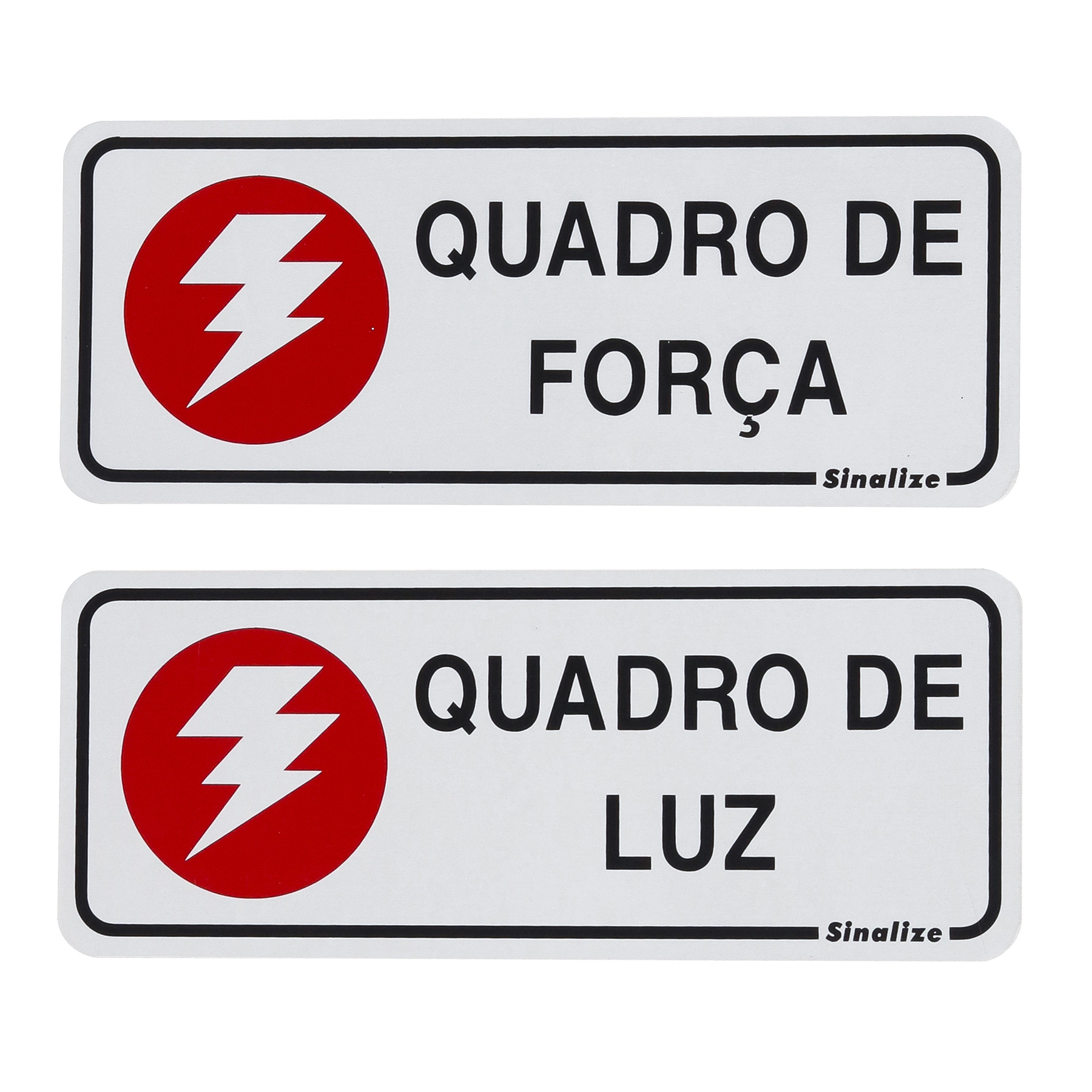 Placa "Quadro de Força/Quadro de Luz" Alumínio 15x15cm