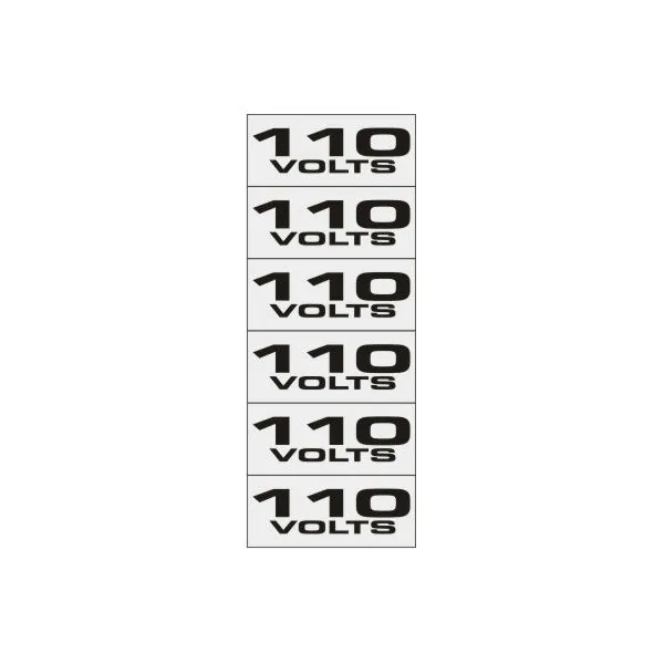 Placa "110 Volts" Alumínio 1,05x3,05cm