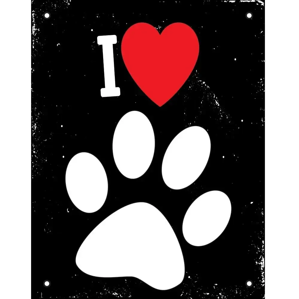 Placa Decorativa I Love Pets Dec28 Sinalize Pt 1 Un