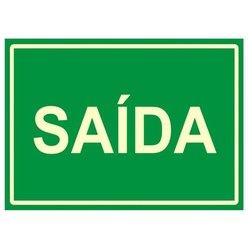 Placa Polies Saida Fotol 20x30 Sinalize