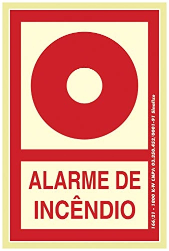 Placa Polies Alarme Incendio Fotol 13.5x20 Sinaliz