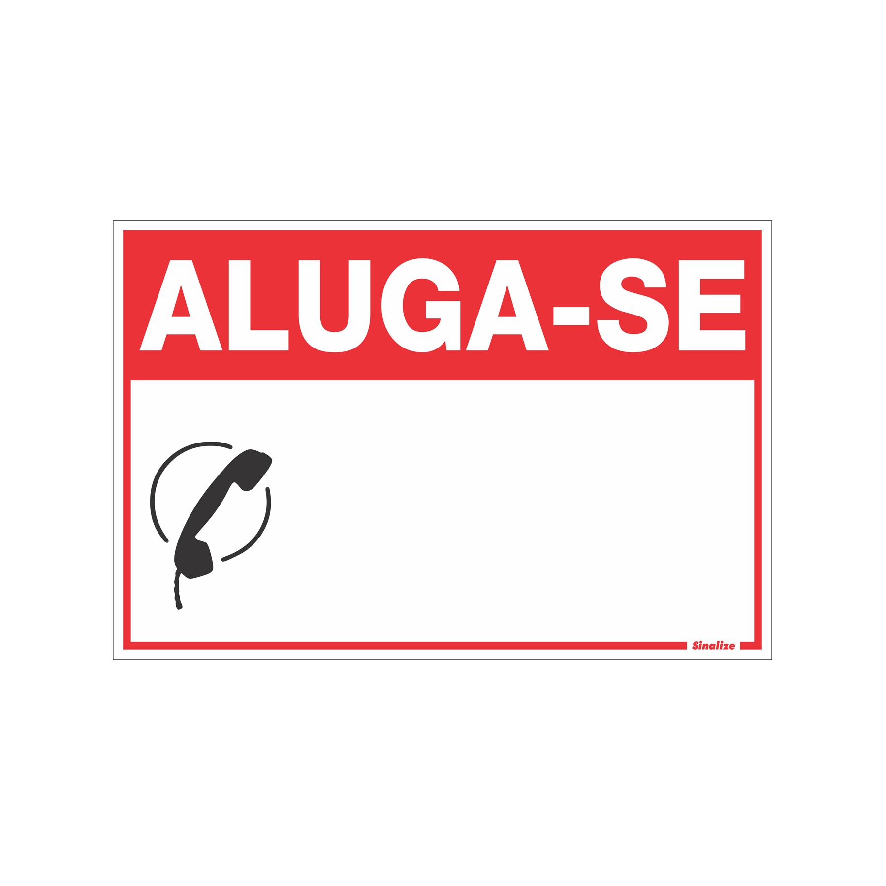 Placa "Aluga-se" 20x30cm