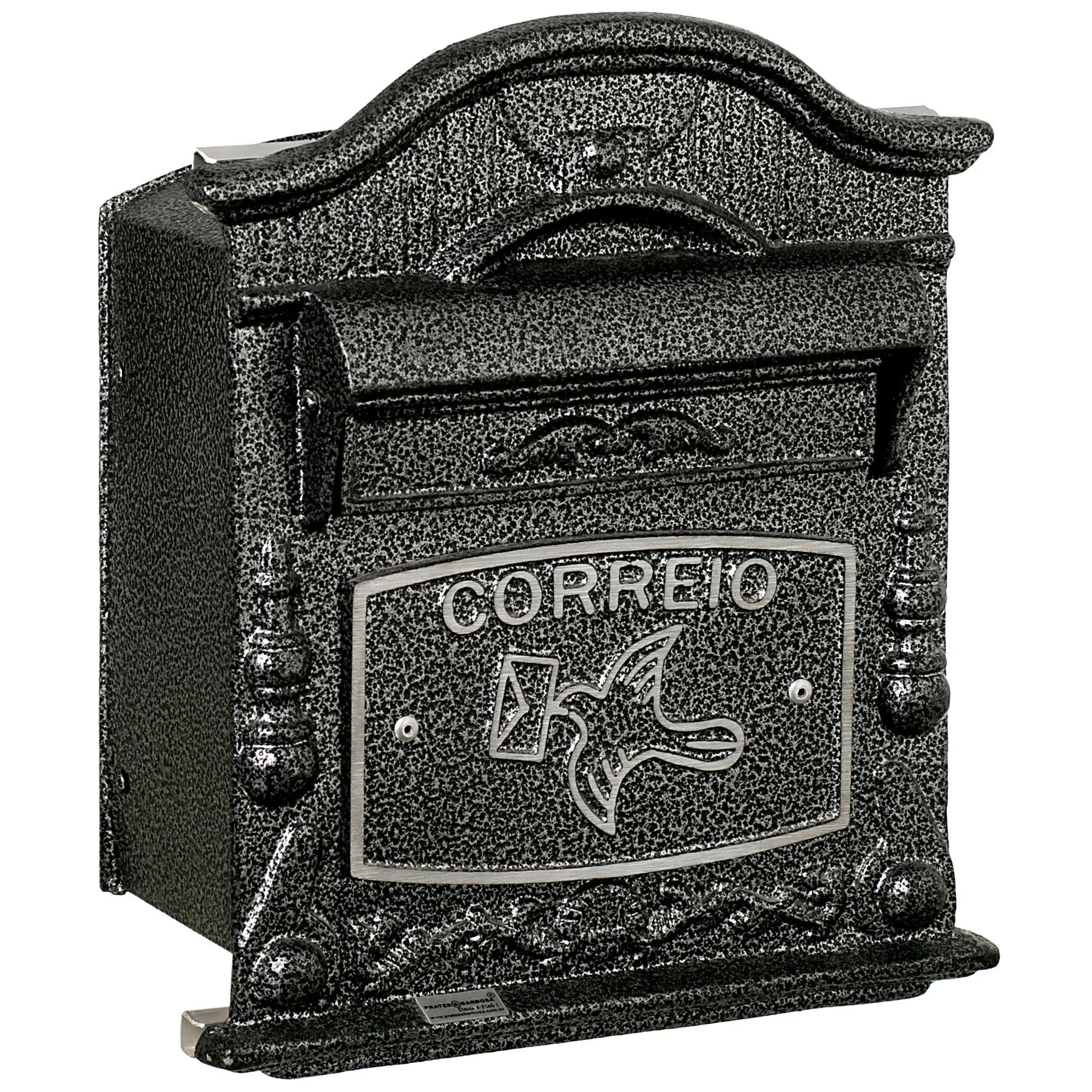 Caixa de Correio para Muro Alumínio Preto  24x19,5x15cm