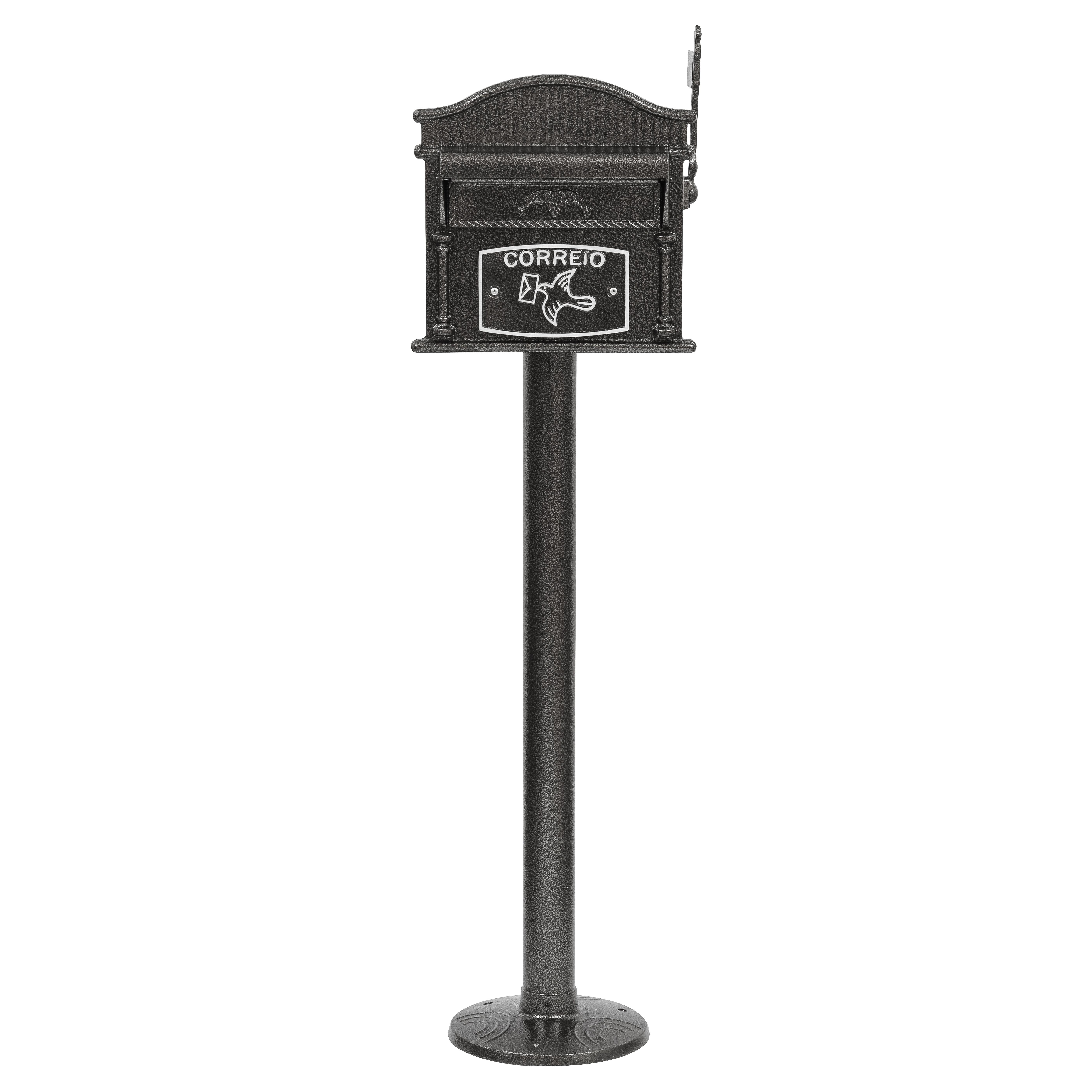 Caixa de Correio para Jardim Alumínio Cinza 25,5x27,5x36cm