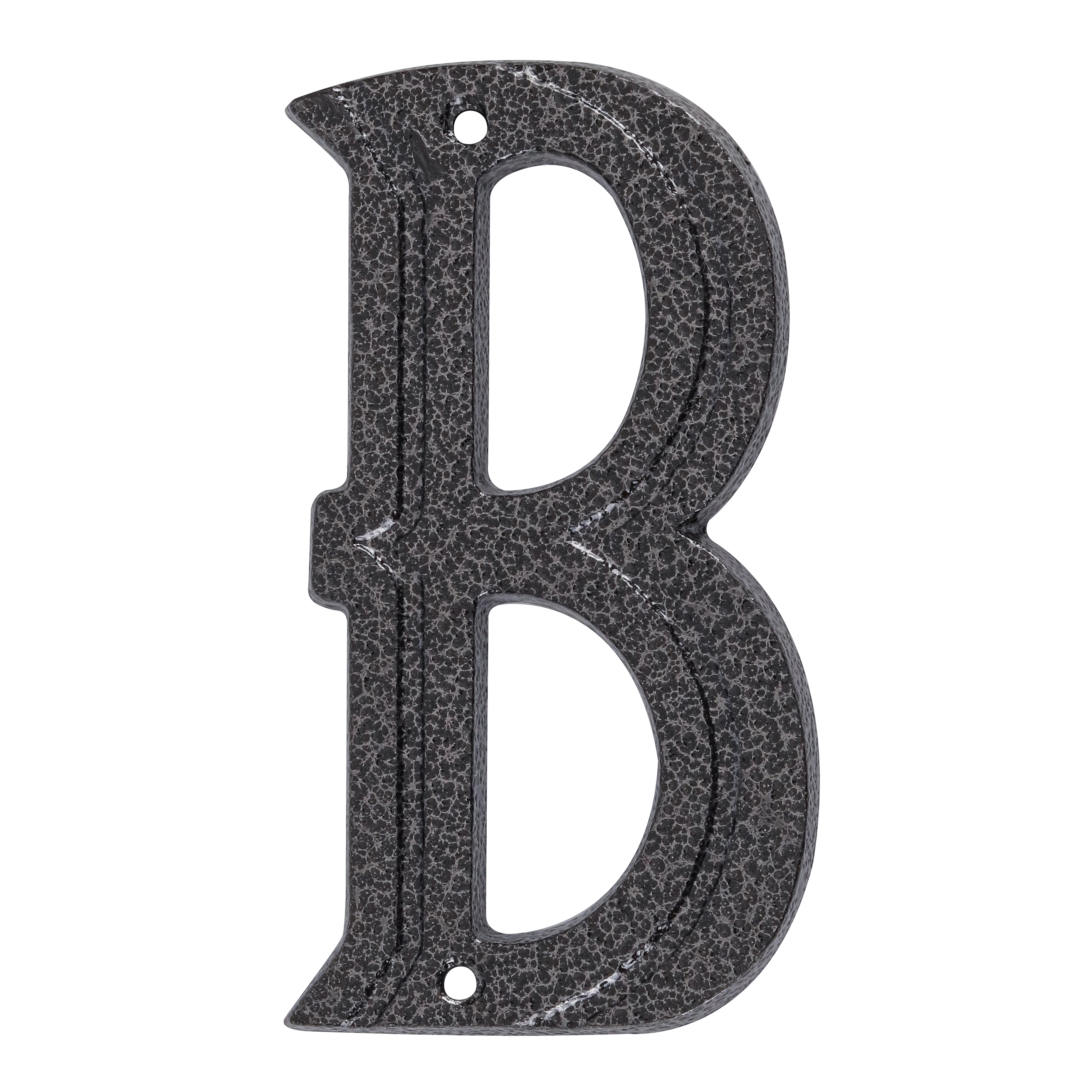 Letra Casa "B" 16cm Parafusar Alumínio Prata