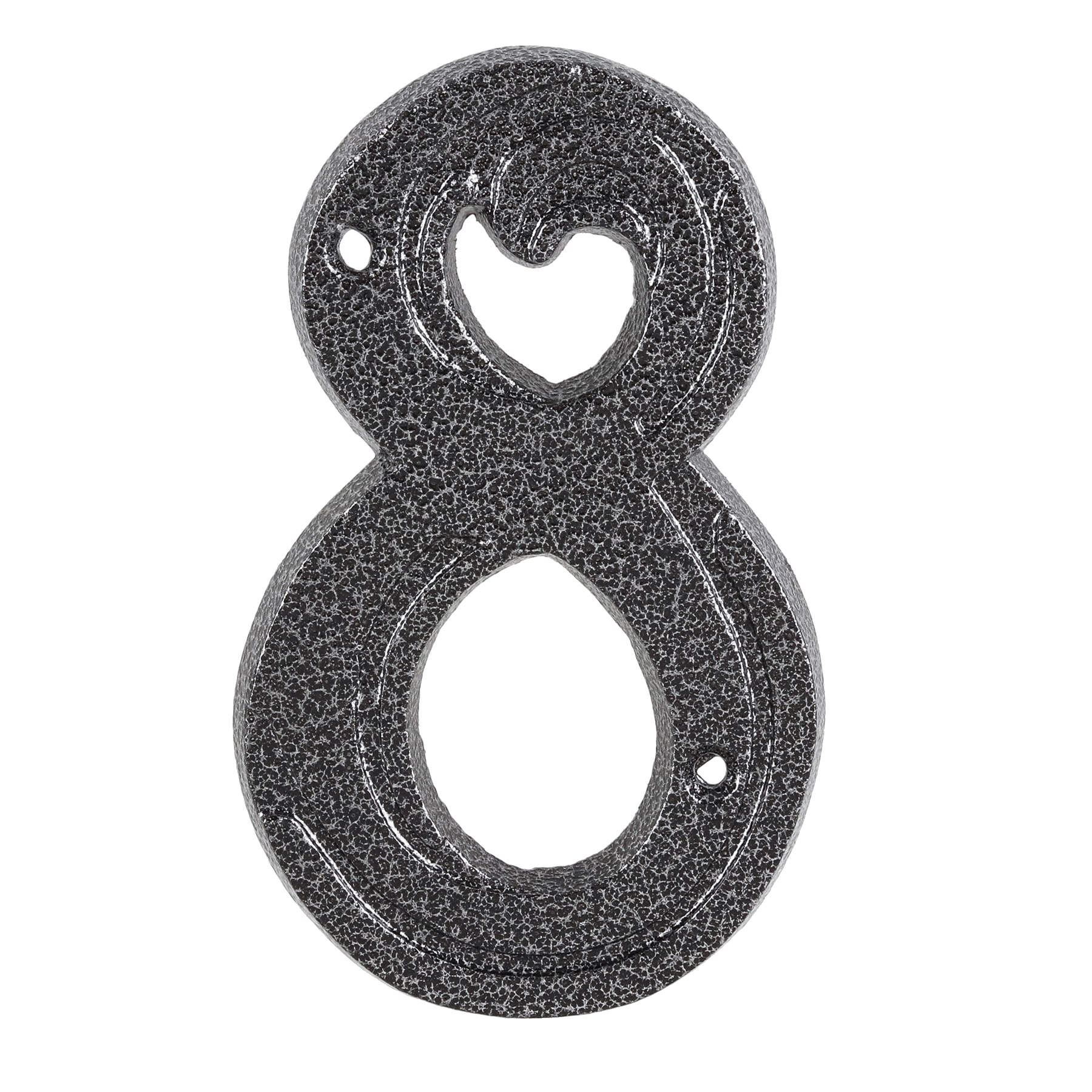 Número Casa "8" 16cm Parafusar Alumínio Prata
