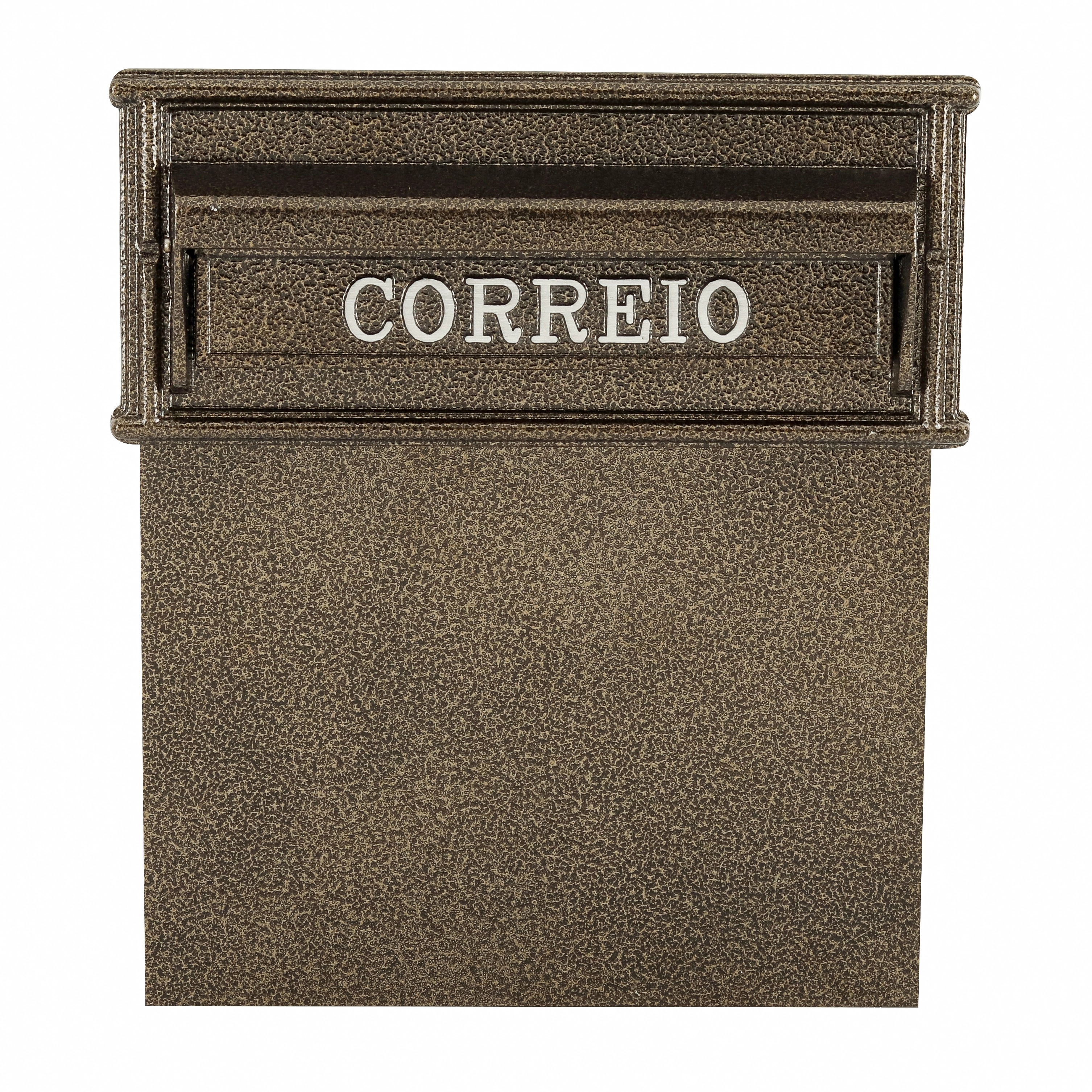 Caixa de Correio para Muro Alumínio Dourado 40x35,5x17cm