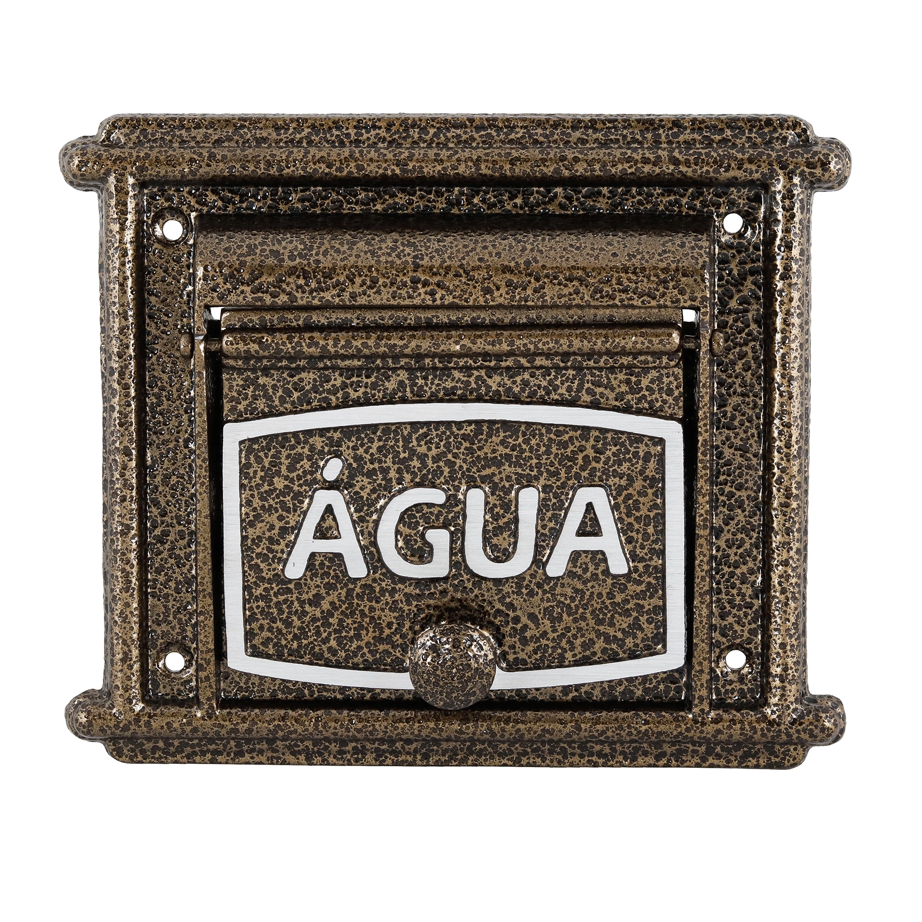 Visor de Água Dourado 20x20cm Prates  & Barbosa