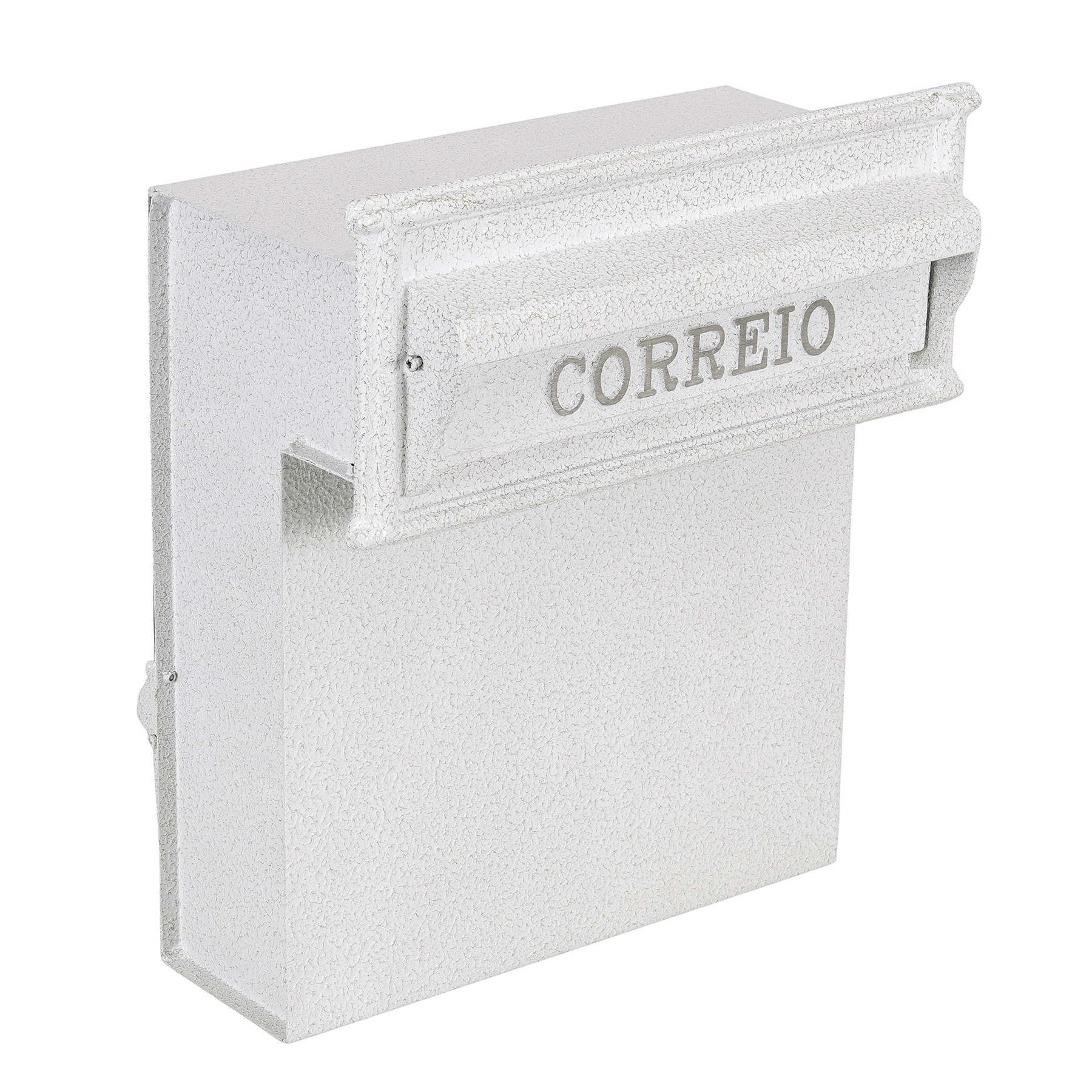 Caixa de Correio para Muro Alumínio Branco 40x33x15cm