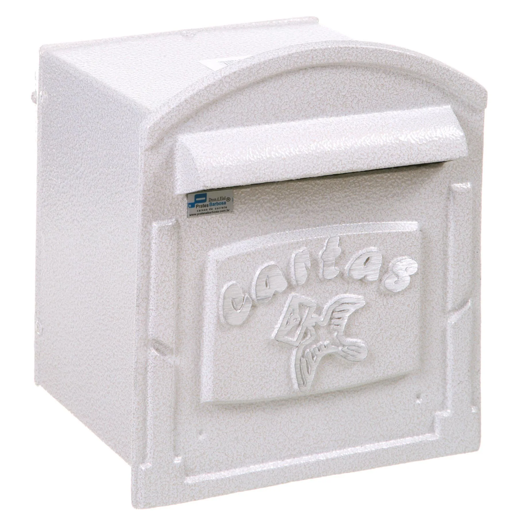 Caixa de Correio para Grade e Muro Alumínio Branco 23x19,5x18cm