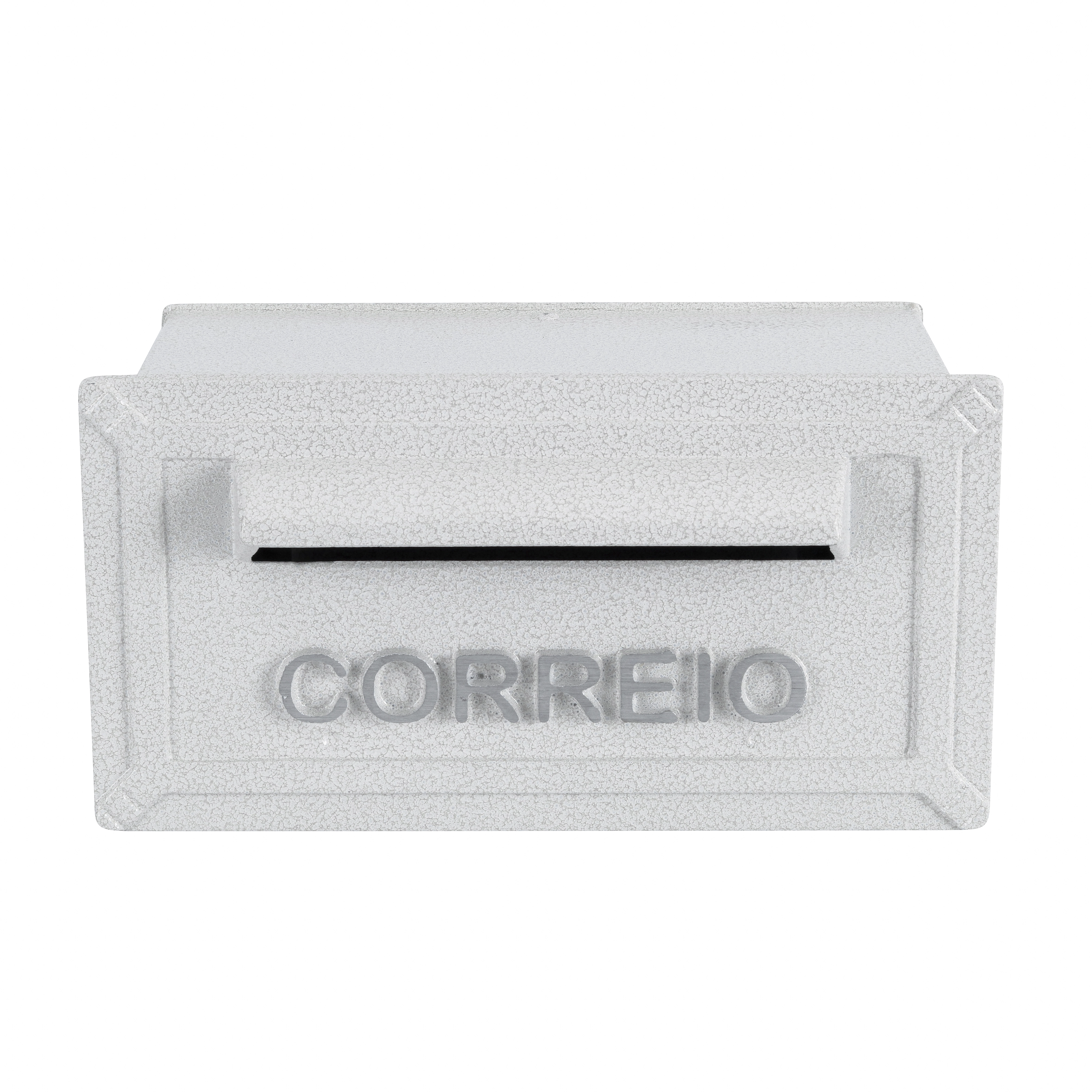 Caixa de Correio para Muro Alumínio Branco 14x27x18cm